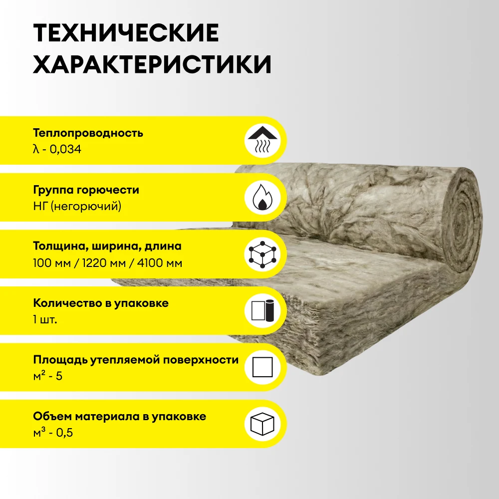 Утеплитель Vetonit Стронг для Стен и Крыш (Прочный) 100мм (5м2 / 0.5м3) (3)