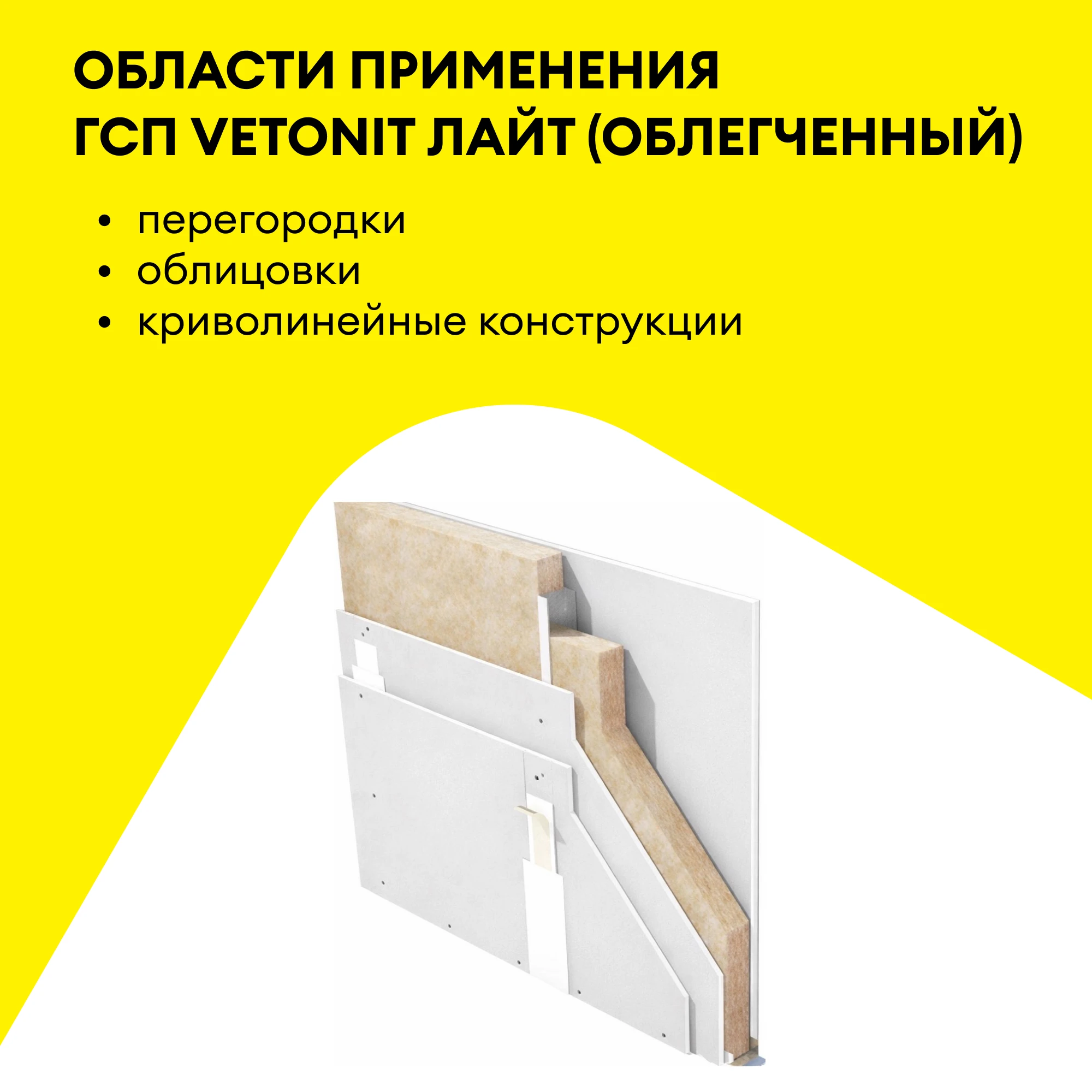 ГСП Vetonit Лайт (Облегченный) 2500х1200х9.5мм (1)