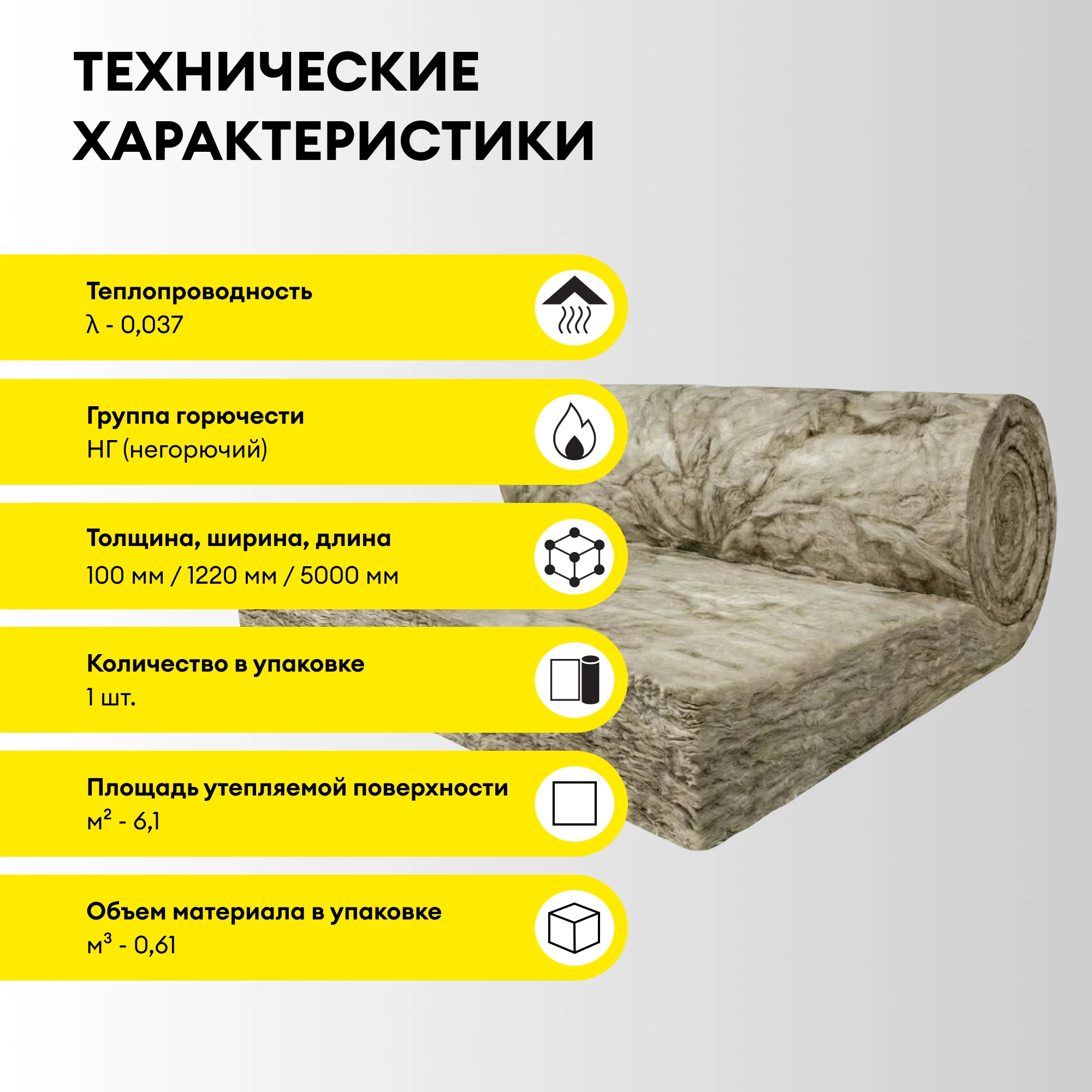 Утеплитель Vetonit Тепло и Тихо Стена 100мм (6.1м2 / 0.61м3) (3)