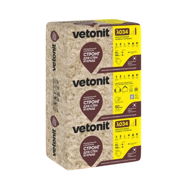 Утеплитель Vetonit Стронг для Стен и Крыш (Прочный) Утеплитель Vetonit Стронг для Стен и Крыш (Прочный)