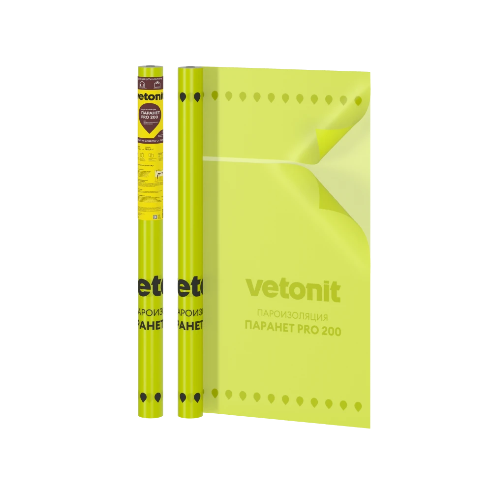 Пароизоляционная пленка Vetonit Паранет ПРО 200 150м2 (3.2x47) Пароизоляционная пленка Vetonit Паранет ПРО 200 150м2 (3.2x47)