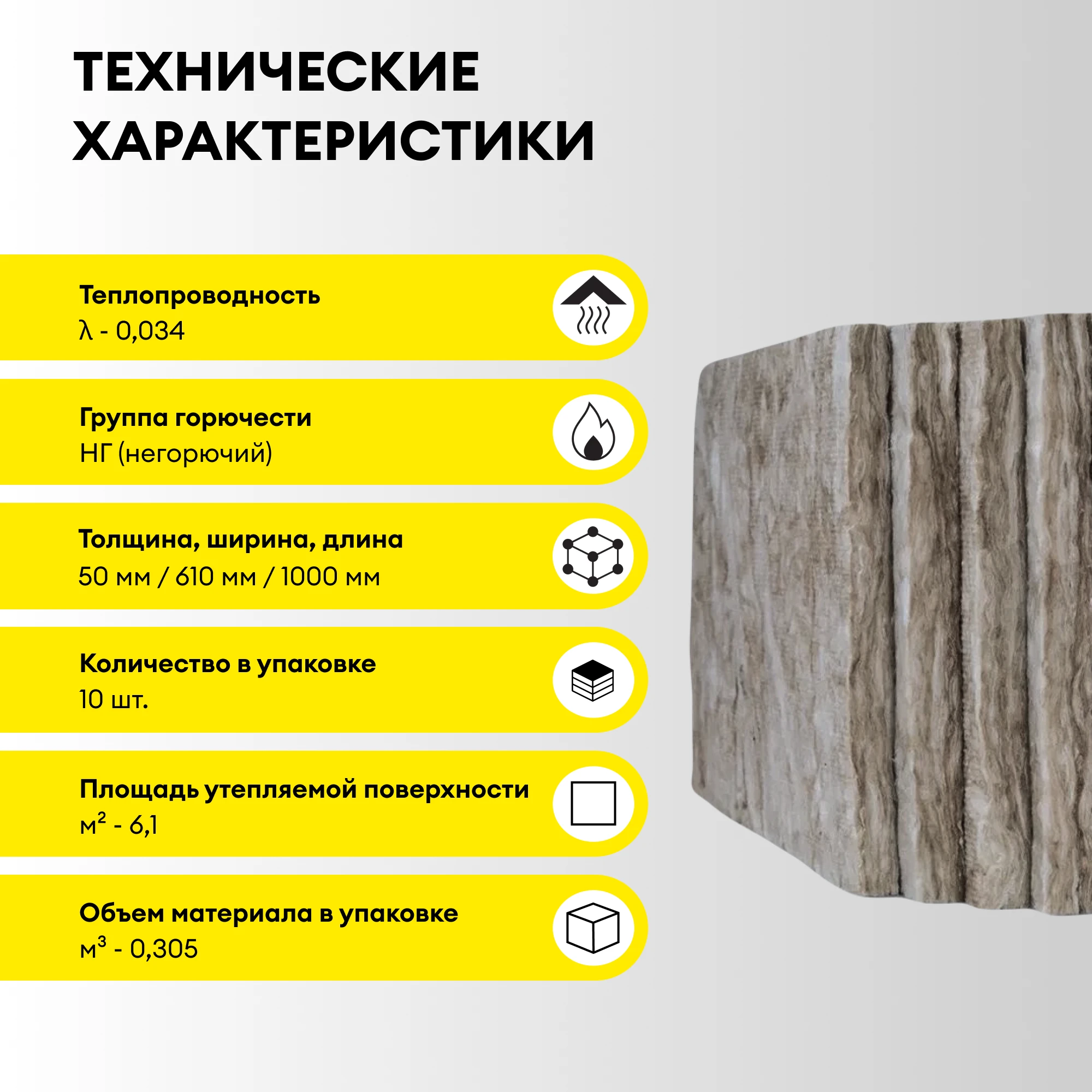 Утеплитель Vetonit Тепло и Тихо Стена Плюс 50мм (6.1м2 / 0.305м3) (3)