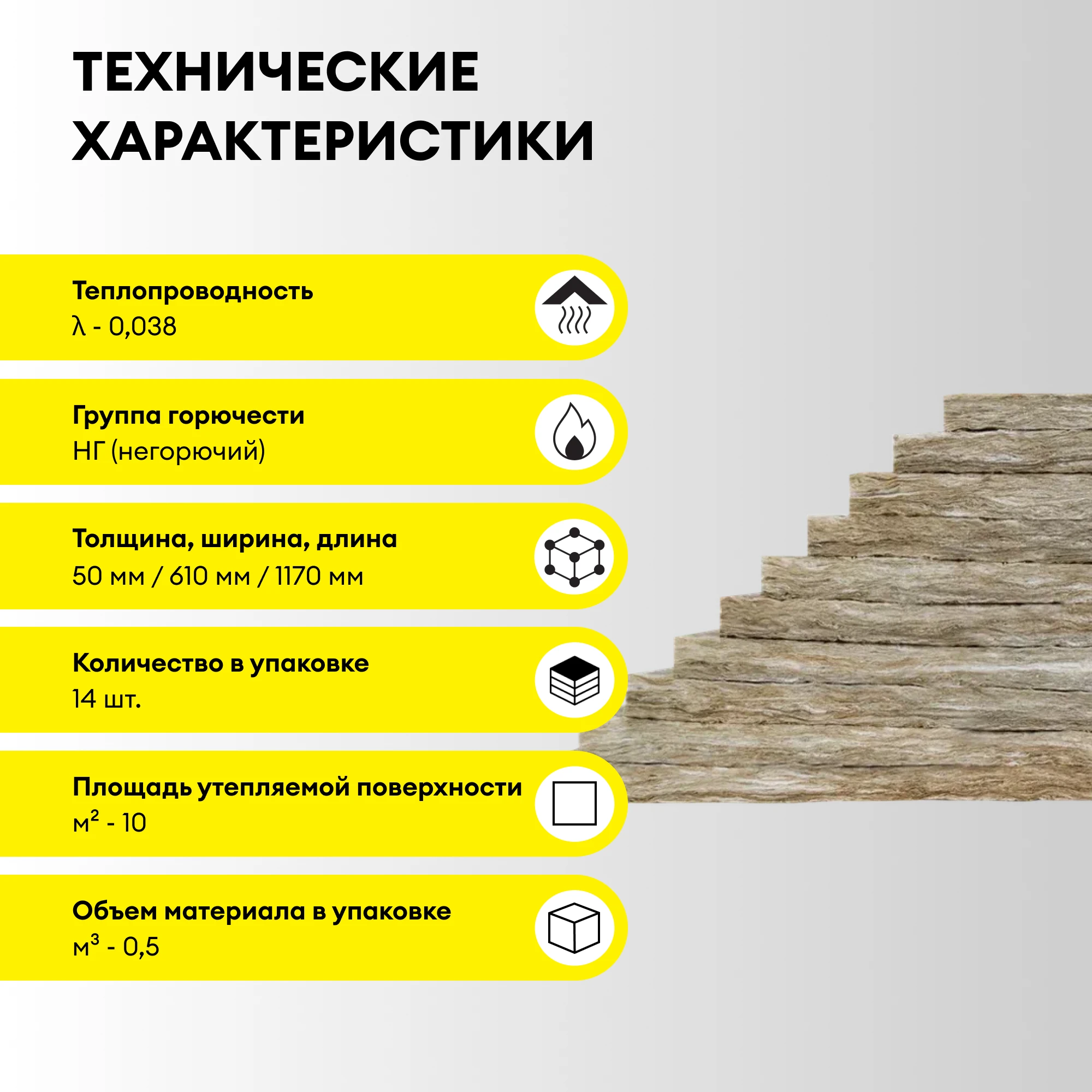 Утеплитель Vetonit Теплый Дом Плита 50мм (10м2 / 0.5м3) (3)