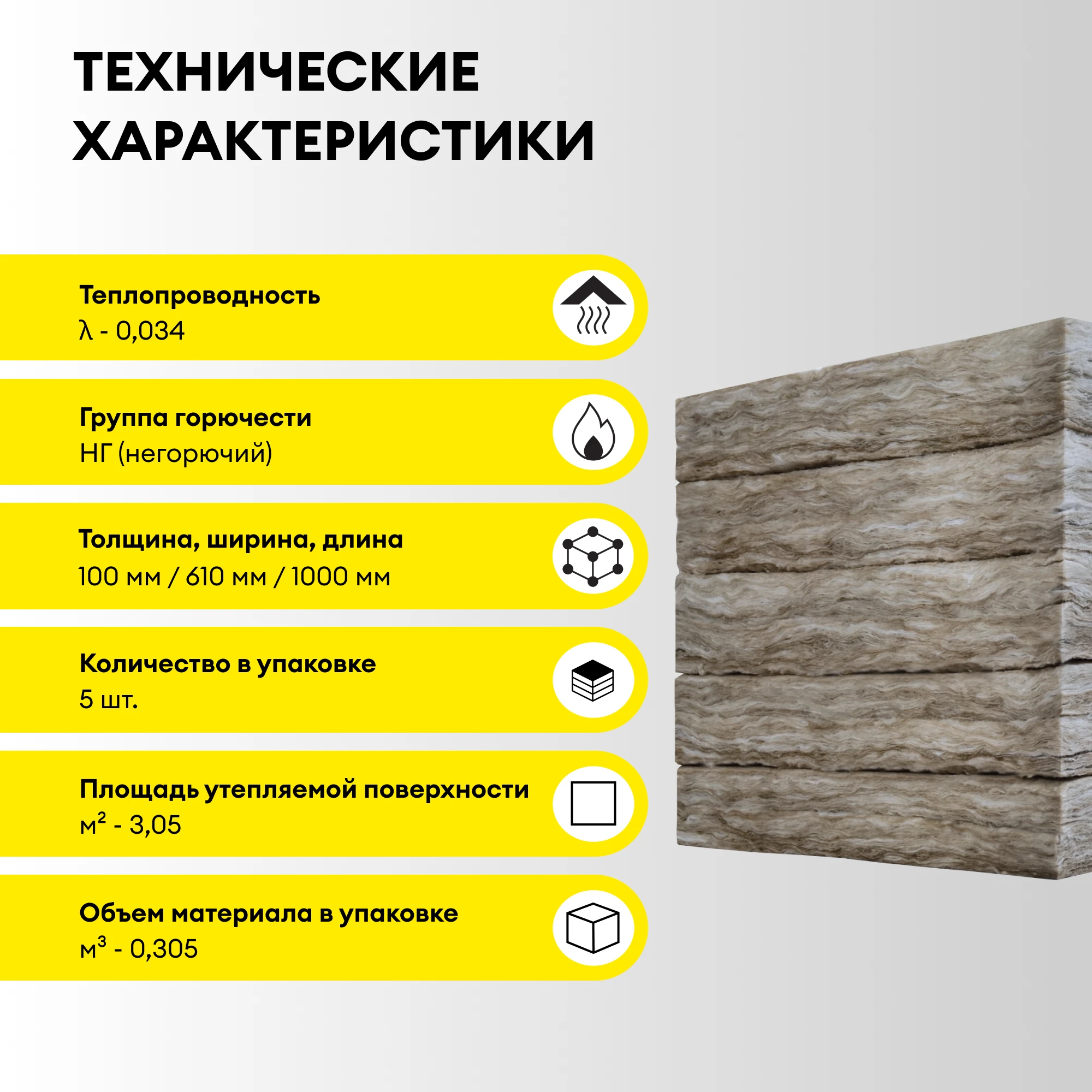 Утеплитель Vetonit Тепло и Тихо Стена Плюс 100мм (3.05м2 / 0.305м3) (3)