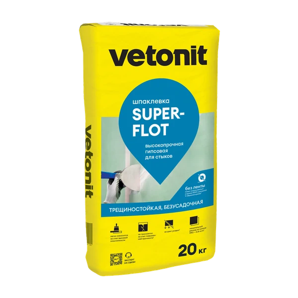 Гипсовая шпаклевка для стыков Vetonit SUPERFLOT Гипсовая шпаклевка для стыков Vetonit SUPERFLOT